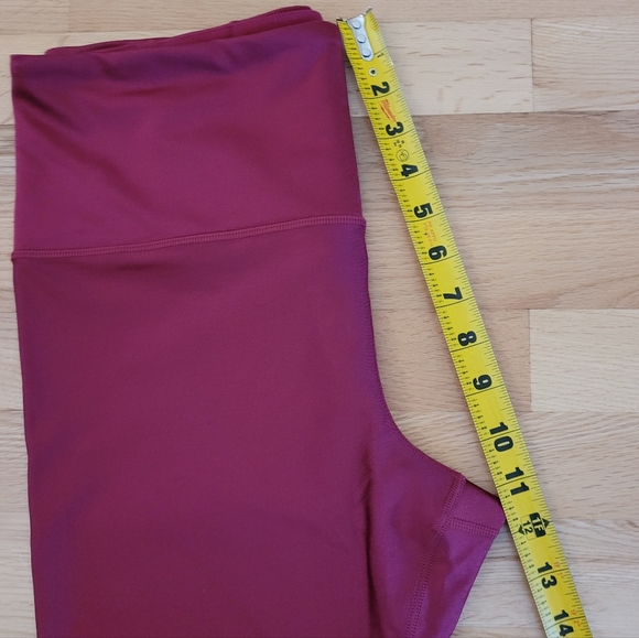 ATHLETA ELATION SHINE TIGHTS HIGH RISE LEGGINGS RED LARGE - Picture 12 of 16